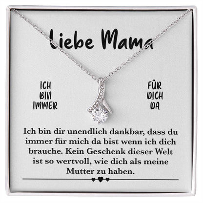 Weißgold Halskette - Geschenk für Mama