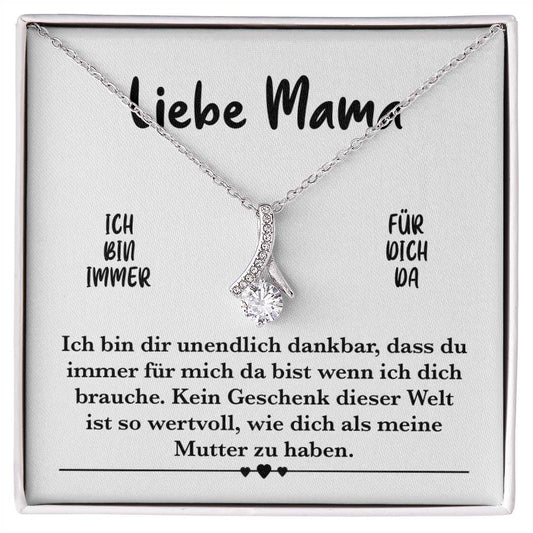 Weißgold Halskette - Geschenk für Mama