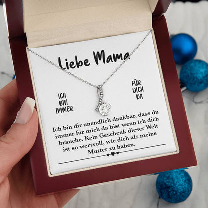 Weißgold Halskette - Geschenk für Mama
